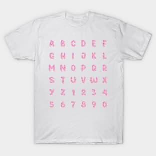 Sprinkles and pink icing alphabet sticker pack T-Shirt